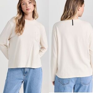 ASKK NY Pocket Long Sleeve Tee Bone Sz 0 XS